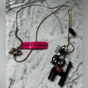 Brand New Betsey Johnson Long Cat Necklace